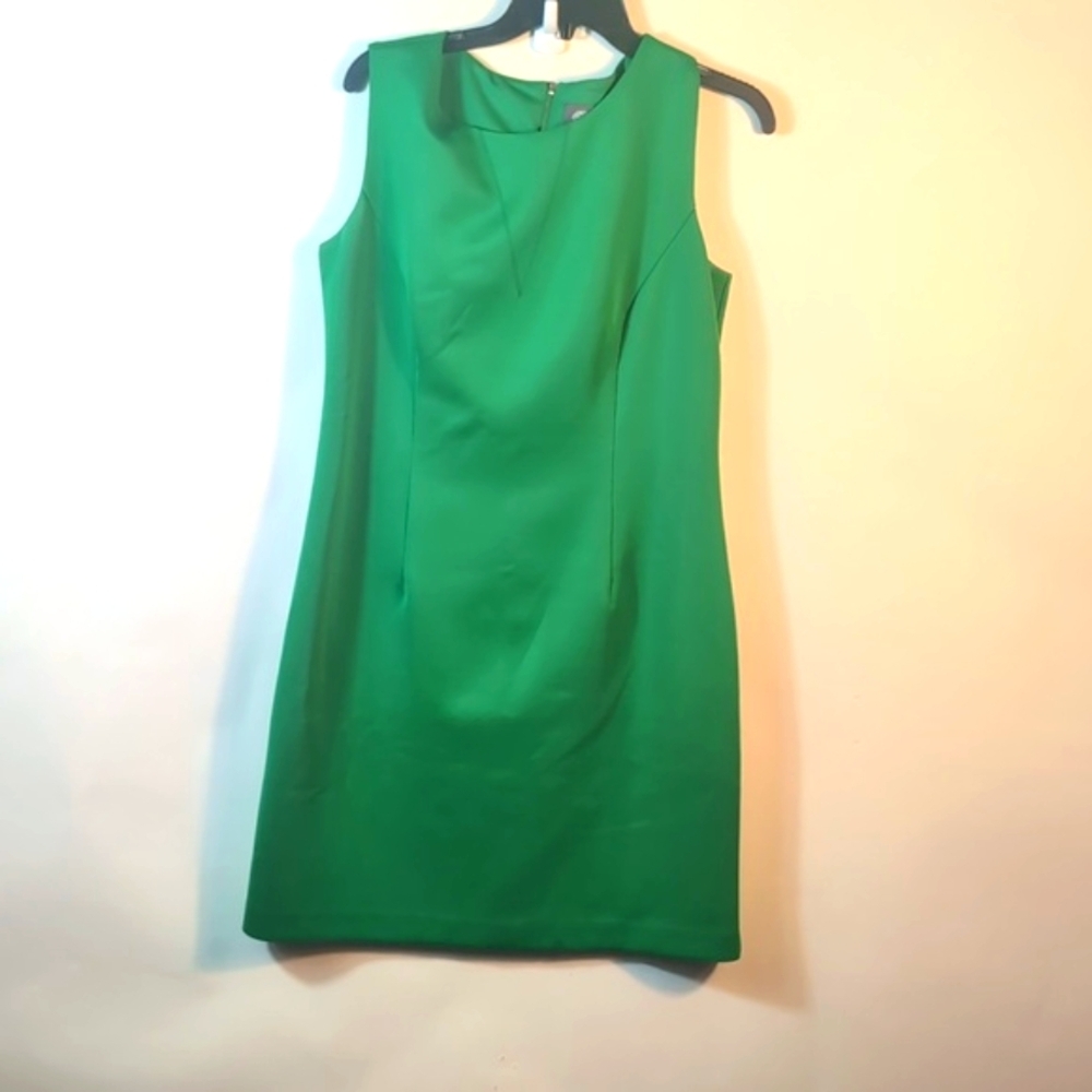 Vince Camuto Elegant Green Sleeveless Dress Size 12 - Picture 6 of 15